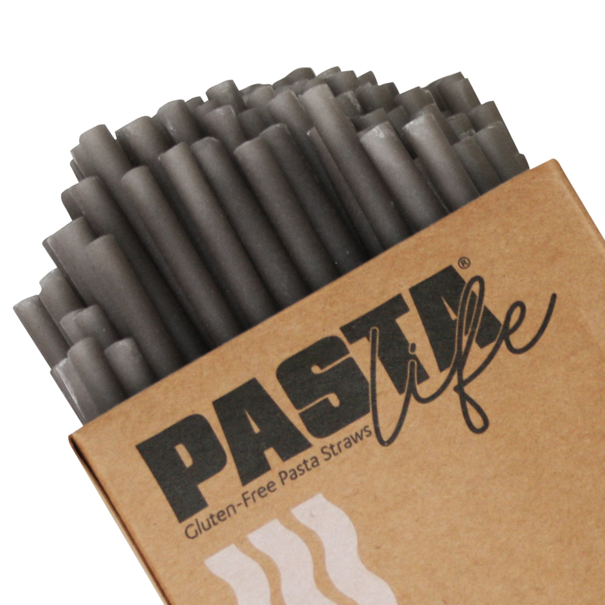 Pasta Straws, GlutenFree, EcoFriendly, 5.5" Grey 190 Count by Pasta
