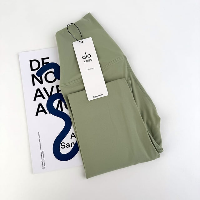 Pantalones de Yoga de Yoga de tipo Alo para mujer con cordón de cintura alta, pantalones de ejercicio de entrenamiento para adelgazar, sueltos, sueltos, casuales y rectos, hasta la cintura