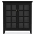 thumbnail image 3 of Artisan 38-inch-Wide Solid Wood Transitional Medium Storage Cabinet in Black, 3 of 11