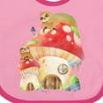 thumbnail image 4 of Inktastic Mushroom Cottage Boys or Girls Baby Bib, 4 of 4