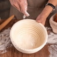 thumbnail image 4 of 10” Proofing Basket Bread Proofing Basket + Bread Lame +Dough Scraper+ Linen Liner Cloth for Professional & Home Bakers, 4 of 11