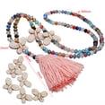 thumbnail image 3 of Collar de cuentas de cristal Xihbxyly hecho a mano con cadete de suéter con borlas y colgante para mujer, 3 of 3