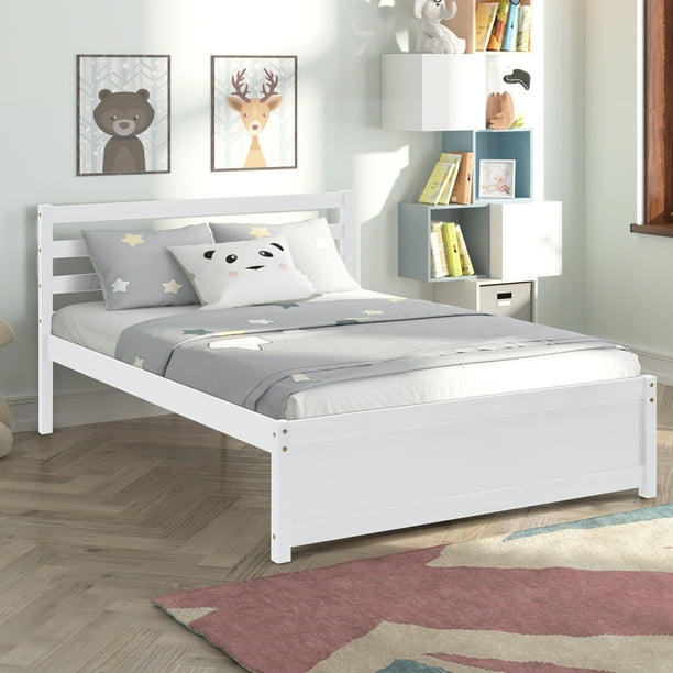 uhomepro Full Size Bed for Boys Girls, Modern Platform Bed Frame with