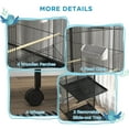 thumbnail image 3 of PawHut Mangeoire pour Cage à Oiseaux 67 Pouces avec Support, Roues, Accessoires, Noir, 3 of 9