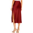 thumbnail image 3 of SXcggal Womens High Waist Skirt Solid Color Satin Dress Zipper Elegant Skirt Stylish Comfortable Distinctive Women's Skirt, 3 of 4