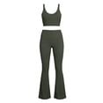 thumbnail image 5 of Womens Workout Set Summer Two Piece U Back Sports Bra Matching High Waist Leggings Gym Pilates Outfits, 5 of 7