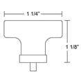 thumbnail image 2 of Emtek 86569 Us15 Grayson 1.25 in Crystal Cabinet Knob in Satin Nickel, 2 of 2