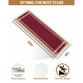 thumbnail image 4 of Stair Treads for Wooden Steps, Pure Red Wine Peel and Stick Stair Treads with Reusable Adhesive, Simple Solid Color Non Slip Indoor Stairs Runner Rugs Mats for Elders Dogs 8"x30" 10PCS, 4 of 7
