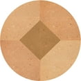 thumbnail image 1 of Ahgly Tapis Rond Lavable en Machine Intérieur Transitionnel Jaune Orange, 8 Pieds Rond, 1 of 7
