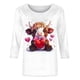 thumbnail image 3 of TaTaai Valentine's Day Cow Print Women's Tee, Loose Fit Three Quarter Sleeve Pullover, Cute Casual Top Gift, 3 of 5