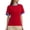 Red, variant on Lixiuxyad Women's Casual Fashion Loose Pullover Solid Color Matching Color Round Neck Short Sleeved T Shirt Loose Fit,Purple L