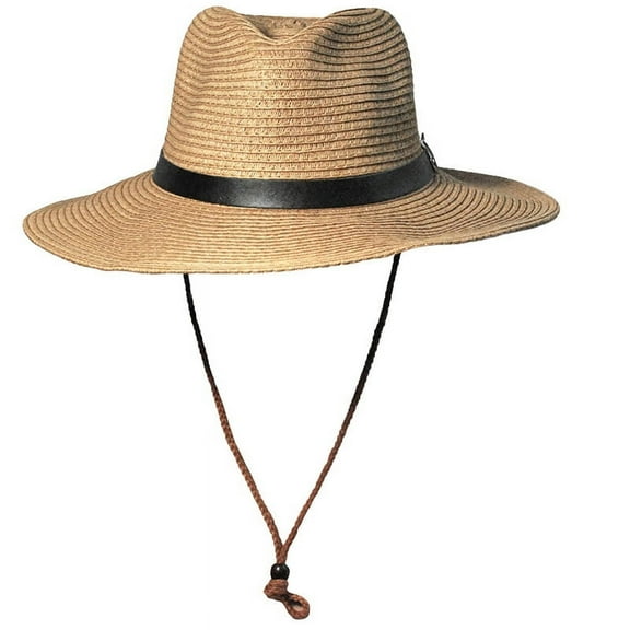 Zhuge Men's Foldable Straw Cowboy Hat – Wide Brim Sun Protection with Adjustable Chin Strap – Perfect for Summer Outdoor