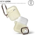 thumbnail image 7 of elago Silicone Case with Keychain Designed for Apple AirPods Case, Front LED Visible [ Night Glow Gold ], 7 of 7