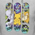 thumbnail image 2 of Men's Pokemon Mewtwo, Pikachu, and Psyduck Skateboard Decks  Pull Over Hoodie Athletic Heather 2X Large, 2 of 4
