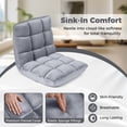 thumbnail image 6 of Giantex Adjustable Floor Chair, 14-Position Gaming Lounge Chair, Cushioned Lazy Sofa, Gray, 6 of 9