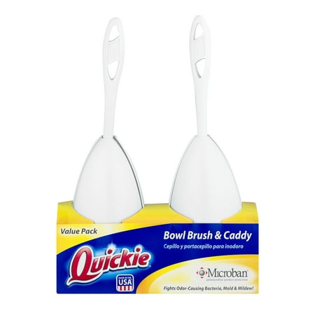 Quickie Bowl Brush & Caddy, 2 Count (Best Toilet Brush 2019)