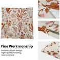 thumbnail image 6 of Fall Pillow Covers 16x16 Inch Set of 2,Burnt Orange Wild Flower Plant Throw Pillows Case,Autumn Colored Floral Outdoor Decorative Linen Farmhouse Decor Cushion Covers for Home Sofa Bed Couch, 6 of 6