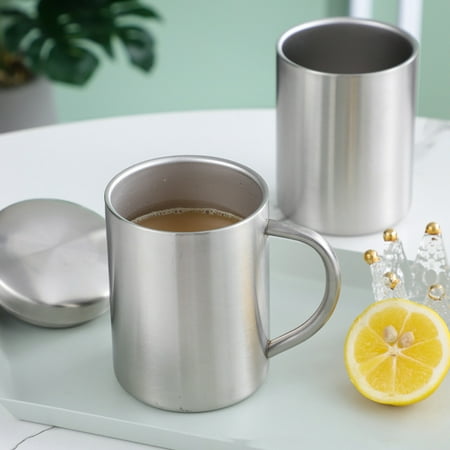 

Hesroicy Water Mug Portable Double Wall Stainless Steel Travel Termo Cup with Lid for Home