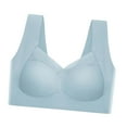 thumbnail image 1 of Sujetador deportivo tipo bralette sin costuras, cobertura total, para uso diario, para mujer, sin costuras Azul claro, 1 of 9