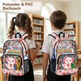 thumbnail image 4 of SEANATIVE Kids Clear Backpack PVC Transparent Backpacks See Through School Bookbag Lightweight Travel Clear Bag School Supplies for Boys Girls, Axolotl Strawberry Flower Pink, 4 of 7