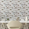 thumbnail image 2 of Ambesonne, Spring Peel & Stick Wallpaper for Home, Fruit Tree Romantic Garden, 13"x100", Coconut Pearl and Dark Tan, 2 of 5