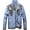 Blue-Black07, variant on LZLER Jean Jackets for Men Ripped Color Block Denim Jacket
