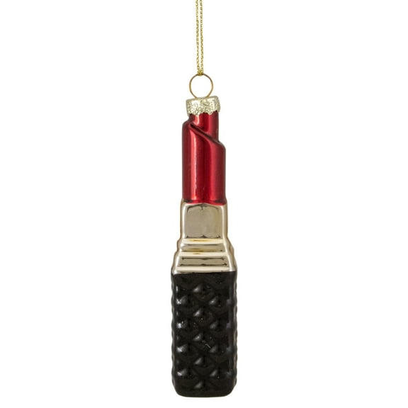 Northlight 4.75" Red Lipstick Glass Christmas Ornament