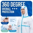 thumbnail image 2 of Traje Hazmat de Medtecs de nivel 4, desechable, protección contra riesgos biológicos, tipo PPE M, 2 of 6