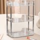 thumbnail image 4 of Plastic Transparent Cosmetics Organizer Bathroom Vanity Cutis Care Products Perfume Shelf Desktop Organizer, 4 of 6
