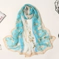 thumbnail image 2 of Outfmvch Lightweight Scarf Fashion Scarves Fall Scarf for Women Hair Scarf for Women Bandana Neck Scarf for Women Wrap Sweater Light Blue One Size, 2 of 5