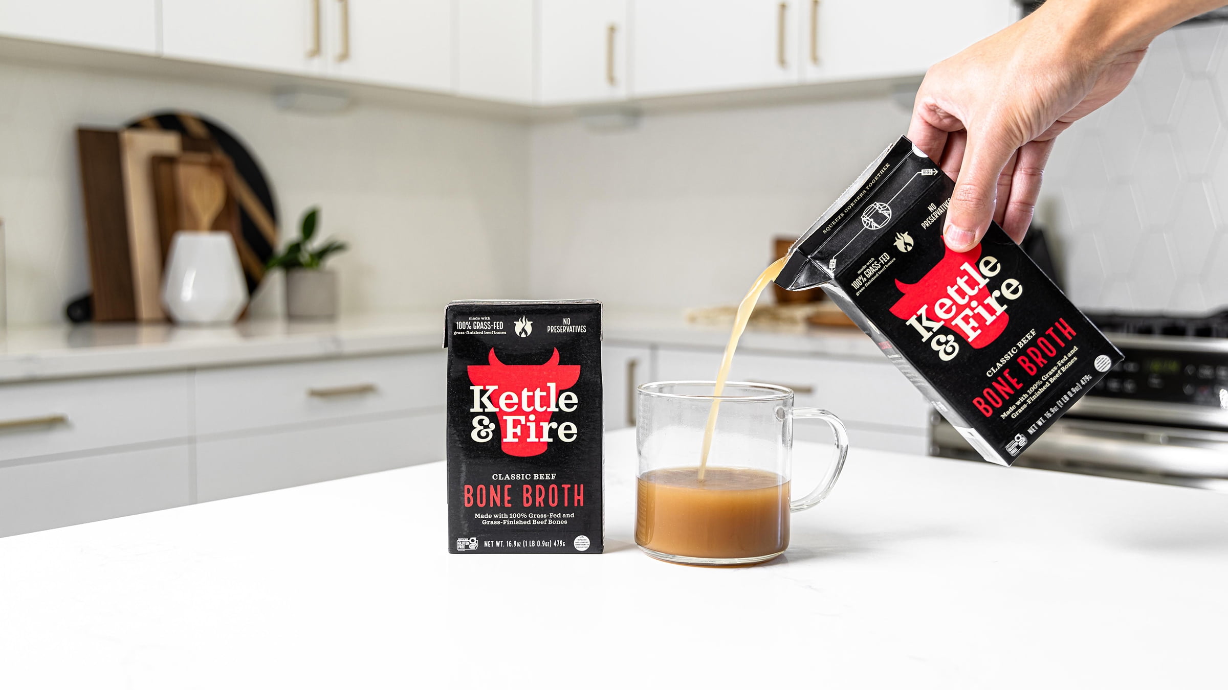 Kettle & Fire Beef Bone Broth, Shelf-Stable, 16.9oz