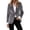 *Gray, variant on ClodeEU Women's Lapel Single Button Long Sleeve Velvet Blazer,Casual Slim Fit Work Office Suit Jacket ,Women's Plus L
