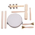 thumbnail image 2 of Juego de música de madera Campanas de mano Música Arte Enseñanza Instrumentos de percusión cumpleaños para pequeños C Sunnimix instrumentos musicales, 2 of 8