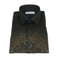 thumbnail image 4 of Mens CEREMONIA Shirt 100% Cotton Medusa Medallion Rhine Stones #stn 15 vrs black, 4 of 7
