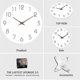 thumbnail image 4 of Wall Clock 12 Inch Silent Non Ticking Wood Wall Clocks Battery Operated Wooden White Modern Simple Wall Clock,Black, 4 of 5