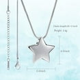 thumbnail image 2 of Personalized Mini Star Urn Necklaces For Ashes For Women Men Cremation Jewelry for Ashes Customizable Pet Dog Ashes Necklace, 2 of 7