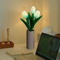 thumbnail image 6 of MERILER LED Tulips Desk Lamp, Simulated Flower Night Light with Vase for Home Living Room Desktop Decor, 6 of 7