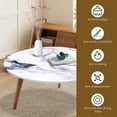 thumbnail image 2 of Round Tablecloth with Elastic Edge Protective, Wipeable Round Table Cloth, Waterproof Circle Table Cover, Decorative Circle Tablecloth for Kitchen Dining Room of 40Inch Diameter, 2 of 10