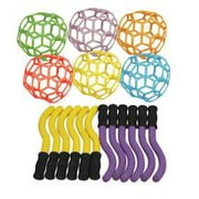 Sportime RubberFlex GrabBalls and Katch-N-Throws, Set of 18