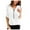 White, variant on Shirts for women's Chiffon Casual V Neck Long Sleeve Zipper Front Loose Shirt Top Blouse Blouses for Women