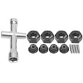 thumbnail image 2 of 12mm Adapter 6mm Thick, Aluminium 12mm Wheel Hub Adapter Professional Design Easy To Install   for Outdoor for Work Black, 2 of 8