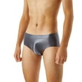 thumbnail image 1 of Men's Seamless Glossy High Elastic Plus Size Transparent Briefs Underwear Comfortable Fit, 1 of 3