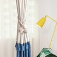thumbnail image 5 of Curtain Tiebacks With 2 Cotton Balls, Eco-friendly Rope Knitting Cotton Yarn Curtain, Natural And Simple Style, Decoration For The Room Or Bedroom (be, 5 of 5