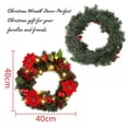 thumbnail image 5 of Christmas Wreath, Flocked with Mixed Decorations and Pre-Strung White LED Lights, Crestwood Spruce, 5 of 5