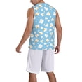 thumbnail image 2 of Sikiie Blue Popcorn Basketball Jersey Reversible Men's Mesh Athletic Sports Shirts Training Practice S-4XLMedium, 2 of 6