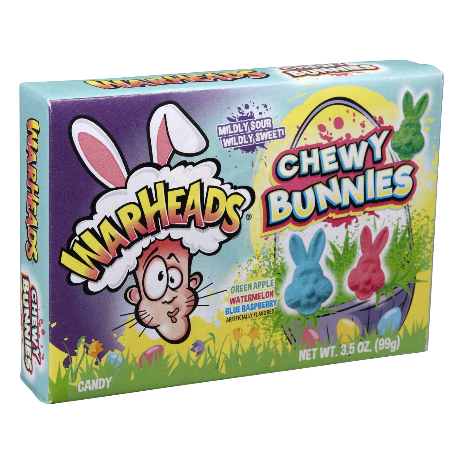 Warheads Easter Bunny Shaped Chewy Candies, 3.5 oz. (2 Boxes)