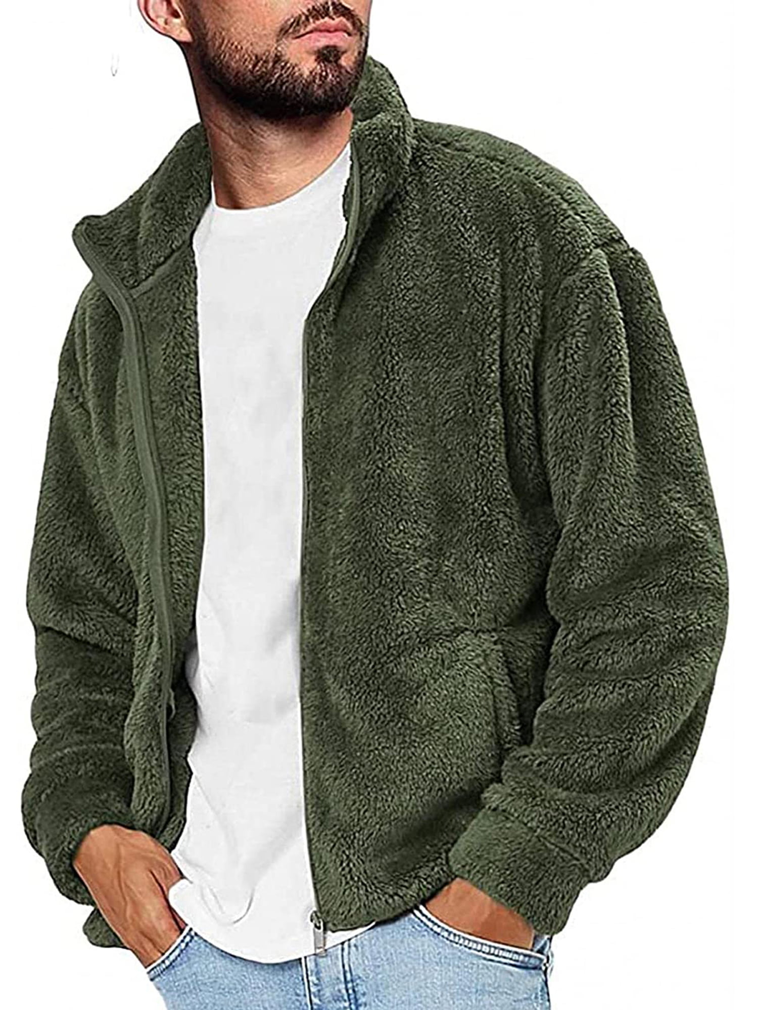 westAce Mens Fleece Jacket Zip Up Polar Outdoor Warm Coat Top & Trousers Set Anti Pill