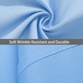 thumbnail image 3 of Flxxie 1800 Count Soft Brushed Microfiber Flat Sheet, Shrinkage, Fade Resistant Bedding Top Sheet, Easy Care, Sky Blue, Twin Extra Long, 66"x102" with 4" hem, 3 of 6