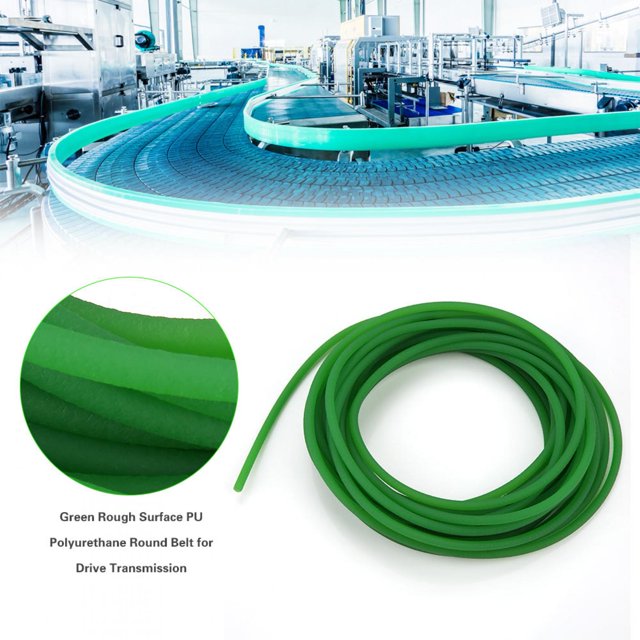 LHCER Green Rough Surface PU Polyurethane Round Belt for Drive Transmission,Polyurethane Belt, Polyurethane round belt