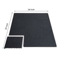thumbnail image 5 of 0.56 Inch Thick Gym Floor Mats, 12 Tiles Rubber Top with EVA Foam, 25" x 25" Gym Flooring Workout Mats with 48 sq.ft Coverage, Interlocking Puzzle Gym Mats for Gym, Home, Garage, Black & White, 5 of 6